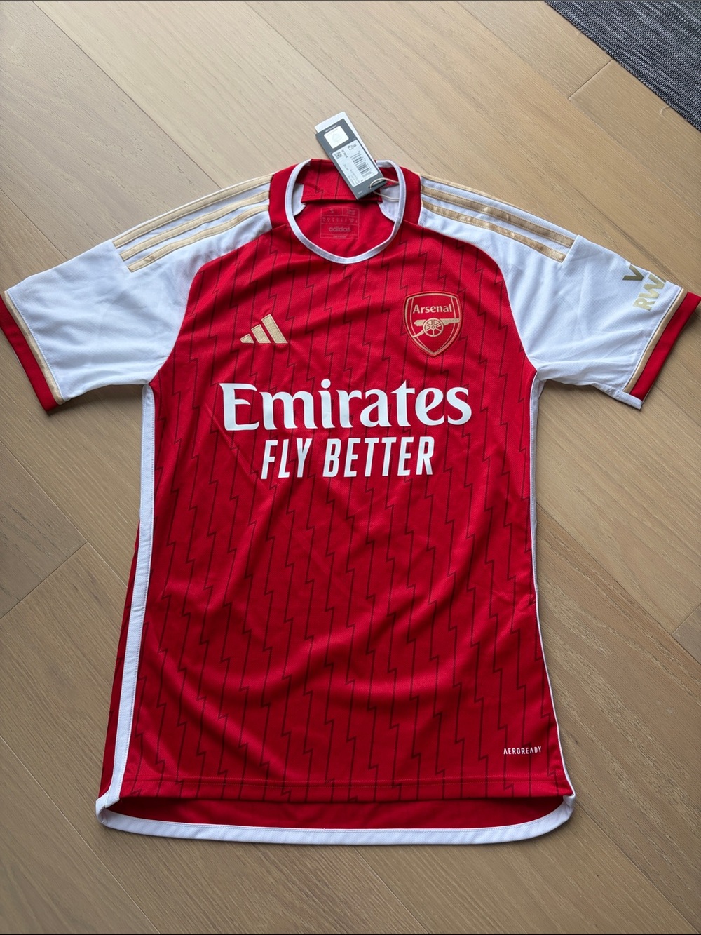 NWT adidas Arsenal Jersey - Red, White & Gold Accents size small